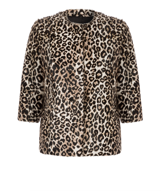 Maje + Maje Long leopard-print jacket