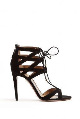 Aquazzura + Beverly Hill Suede Lace-Up Shoes