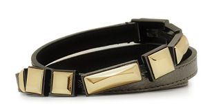 Reiss + Aurelia Stone Encrusted Belt in Gunmetal