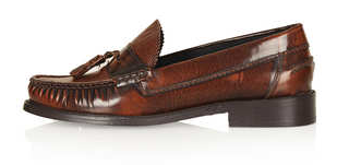 Topshop + Keith2 High Vamp Loafers in Tan