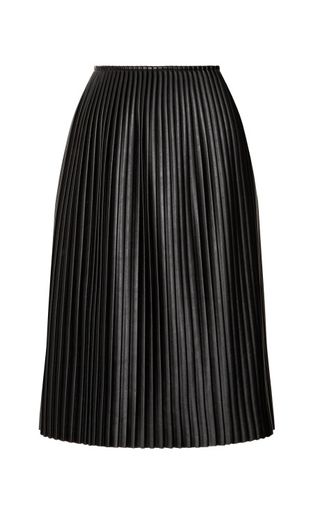 MSGM + Eco Leather Plisse Long Skirt