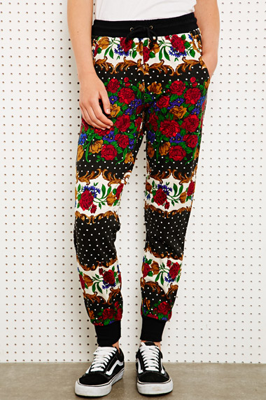MINKPINK + Polka Dot Sweat Pants In Floral