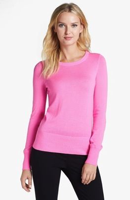 Pink Tartan + Elbow Patch Cashmere Sweater