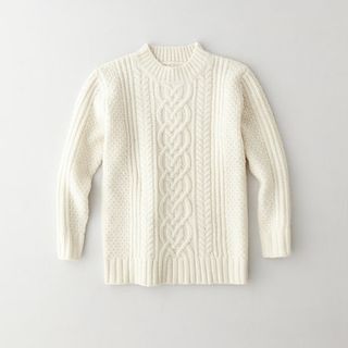 Steven Alan + Mock Neck Cable Sweater