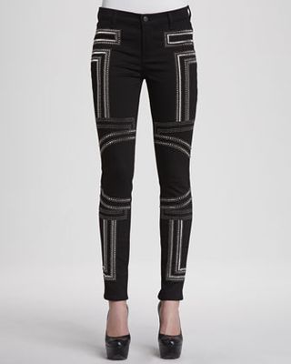 J Brand + Embroidered Power-Stretch Jeans