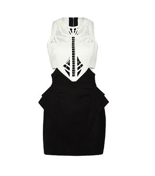 Shoulder to Shoulder embroidered 
peplum dress, $490