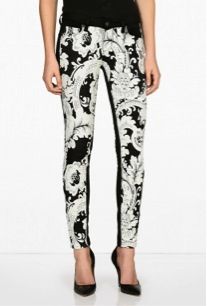 Paige Denim + Emily Needle Print Skinny Trousers