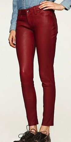 Lucky Brand + Leather Charlie Skinny Jeans