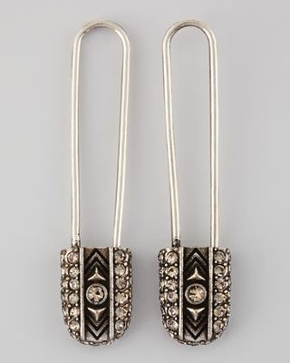 House of Harlow + House of Harlow Crystal Safety Pin Drop Earrings