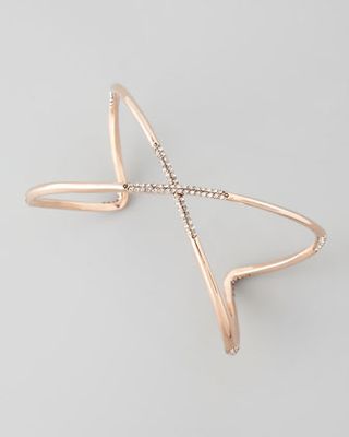 House of Harlow + House of Harlow Rose Golden Crystal Sound Waves Cuff