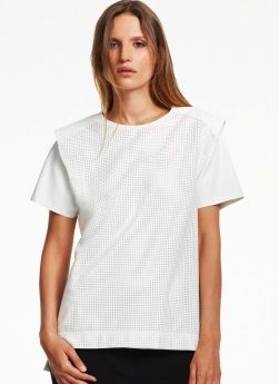 Kenneth Cole + Kenneth Cole Caelyn Perforated T-Shirt