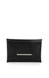 BCBGMAXAZRIA + BCBGMAXAZRIA Harlow Crocodile Envelope Clutch