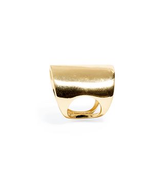 BaubleBar + Bold Gold Shield Ring