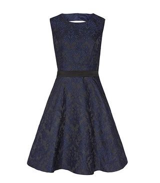 Reiss + Reiss Natalie Blu Two Tone Fit and Flare Dress