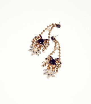 Topshop + Premium Rhinestone Drop Earrings