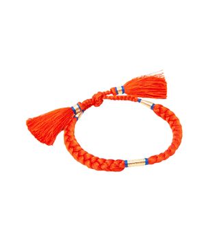 L-atitude + Hot Orange Pom Pom Bracelet