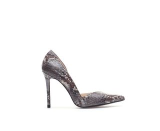 Zara + Snakeskin Leather High Heel Court Shoes