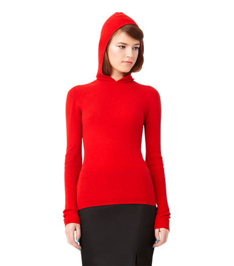 Kate Spade Saturday + Ribbed Hoodie in Cashmere Blend