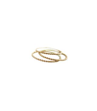 Gramercy Eight + 14K Gold Infinity Rope Triple Stacking Rings