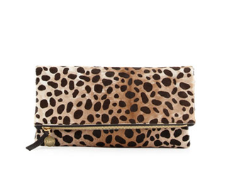 Clare Vivier + Supreme Leopard-Print Fold-Over Clutch Bag