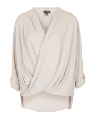 Topshop + Formal Drape Front Blouse