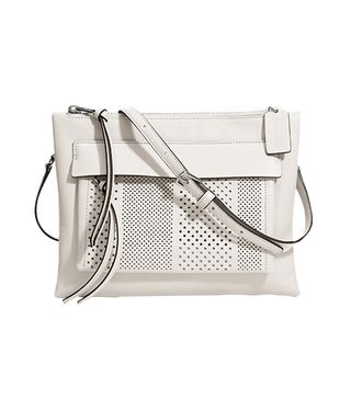 Coach + Bleecker Felicia Cross-Body In Striped Perforated Leather