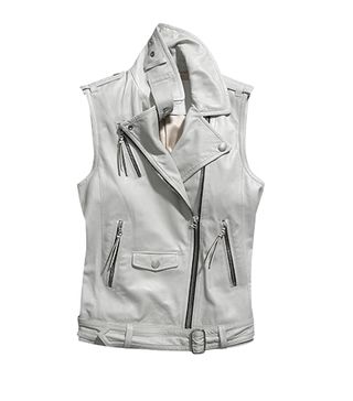 Coach + Leather Moto Vest