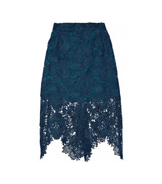 House of Holland + Embroidered Lace Pencil Skirt