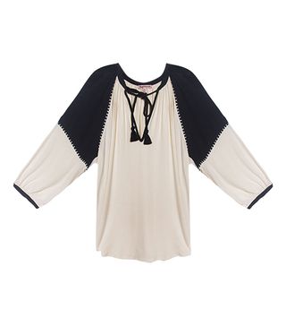 Juicy Couture + Mixed Fabric LS Gypset Top