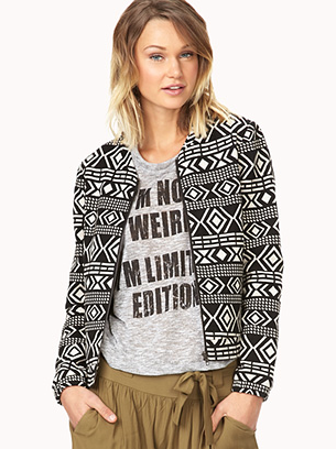 Forever 21 + Worldly Tribal Pattern Jacket