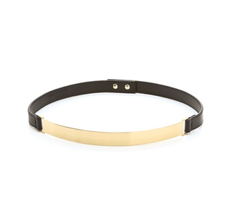 Nicholas + Roxanne Thin Gold Plate Belt