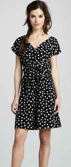 Rebecca Taylor + Polka-Dot Silk Tie-Waist Dress