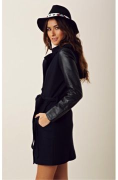 Line & Dot + Leather Sleeve Trench
