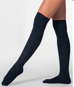 American Apparel + American Apparel Ribbed Modal Over-the-Knee Socks