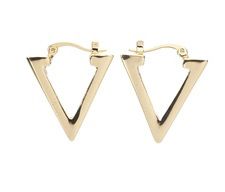 Roman + Roman Luxe Triangle Hoop Earrings