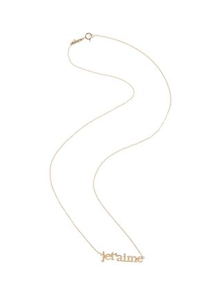 Jennifer Meyer + Gold Je T'aime Pendant Necklace