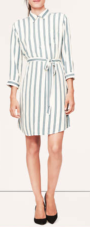 LOFT + Striped Shirtdress