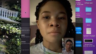 Storm Reid as June on her computer in Missing