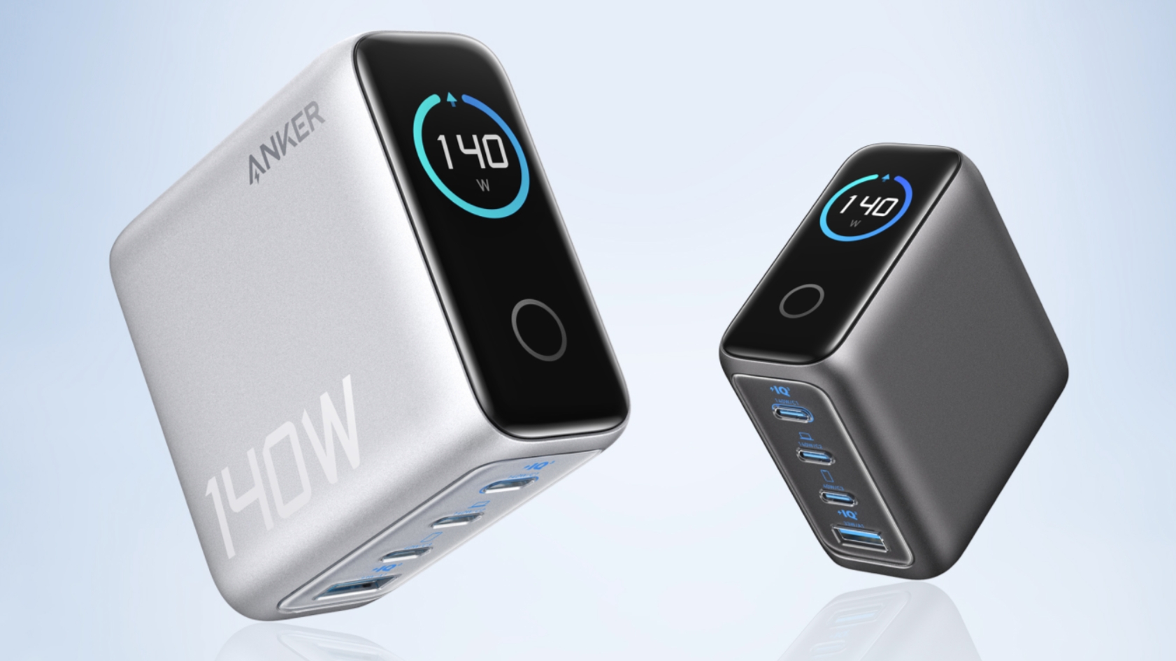 The Anker Laptop Charger in both colors