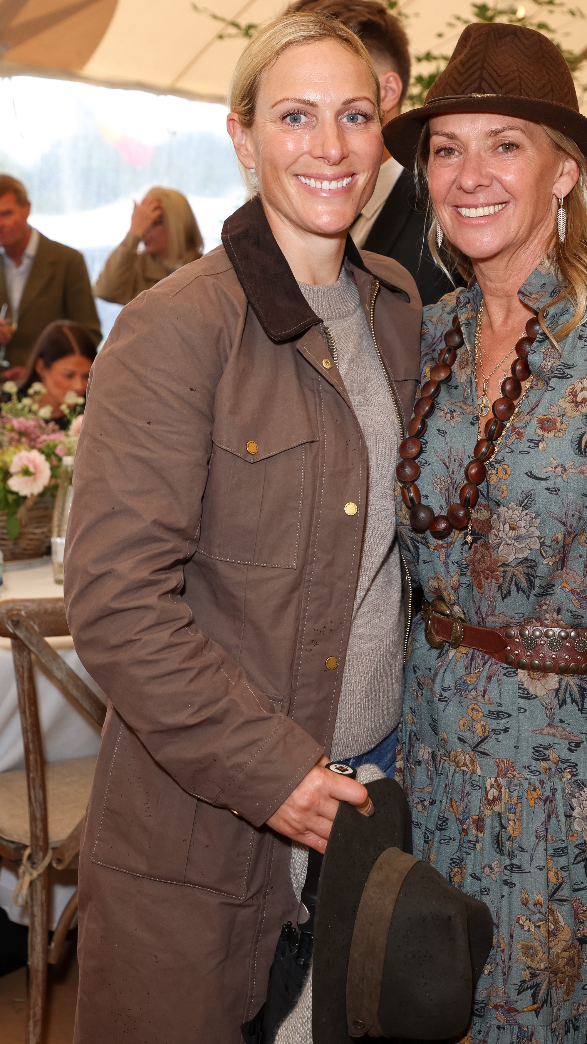 Zara Tindall and Fiona Howden attend Cornbury House Horse Trials at Cornbury Park on September 12, 2025