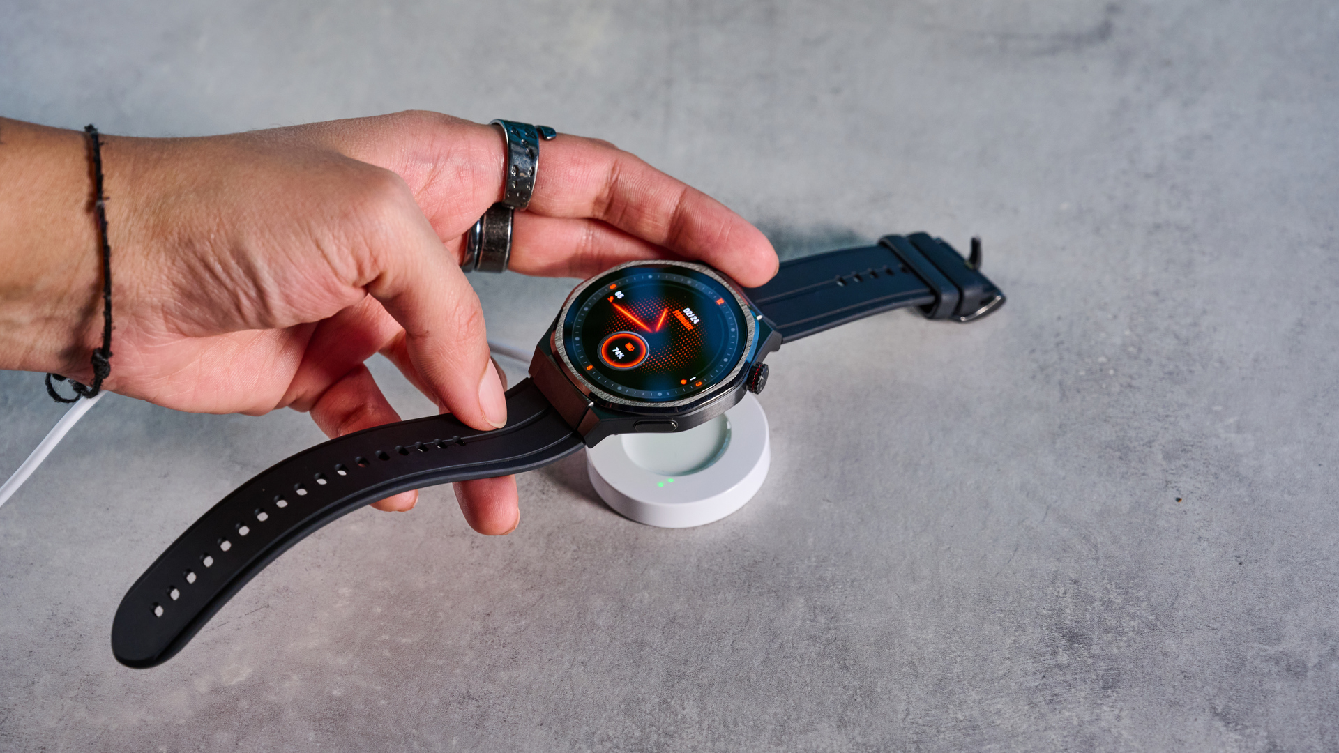 A black Honor Watch 5 Ultra smartwatch for Android and iOS smartphones