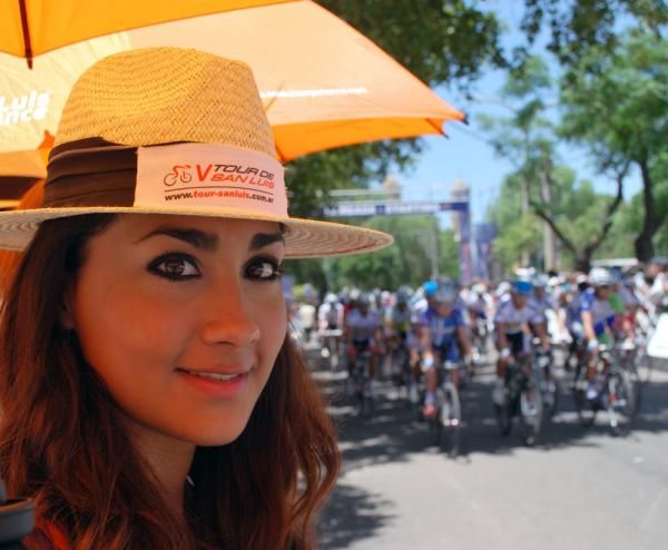 A fan gets ready to cheer on the peloton