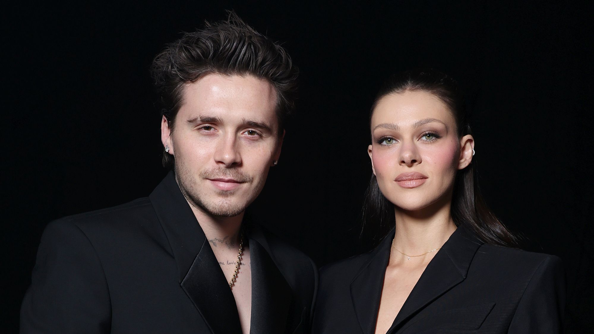 Brooklyn and Nicola Peltz Beckham at Paris Fashion Week in 2024