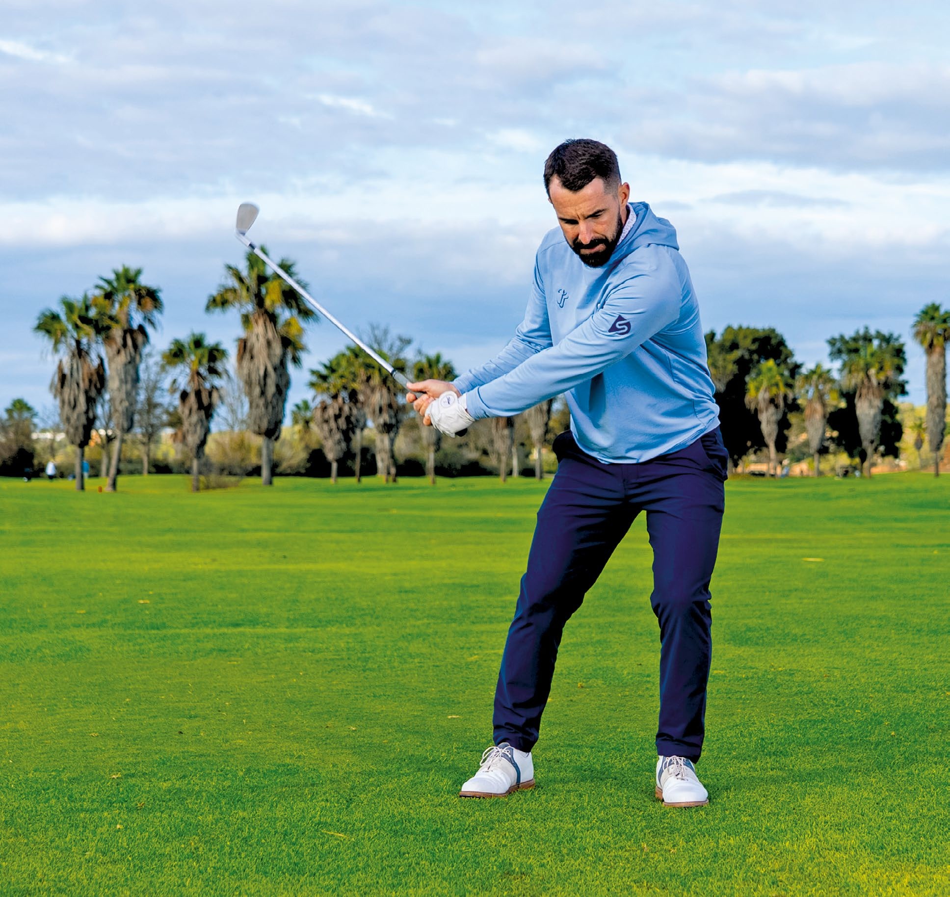 James Jankowski in the downswing