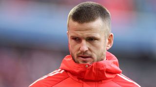 Eric Dier looks on ahead of Bayern Munich's Bundesliga game against Werder Bremen in January 2024.