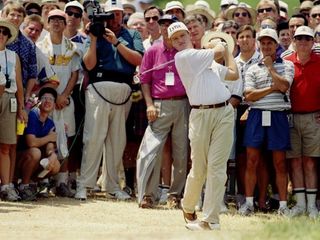 Ernie Els plays from a much improved spot in 1994