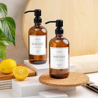 2-pack amber glass soap dispenser, Amazon