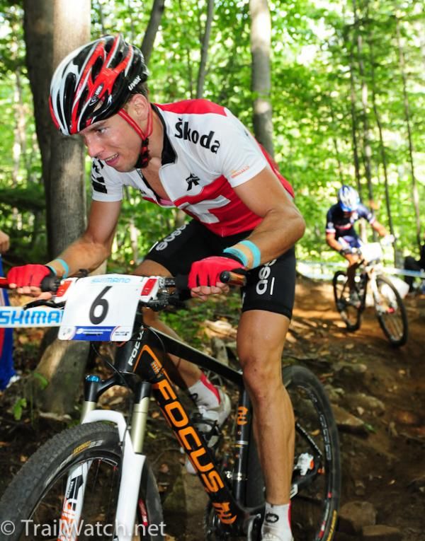 Thomas Litscher (Switzerland) is 30 seconds behind Mathias Fl&uuml;ckiger