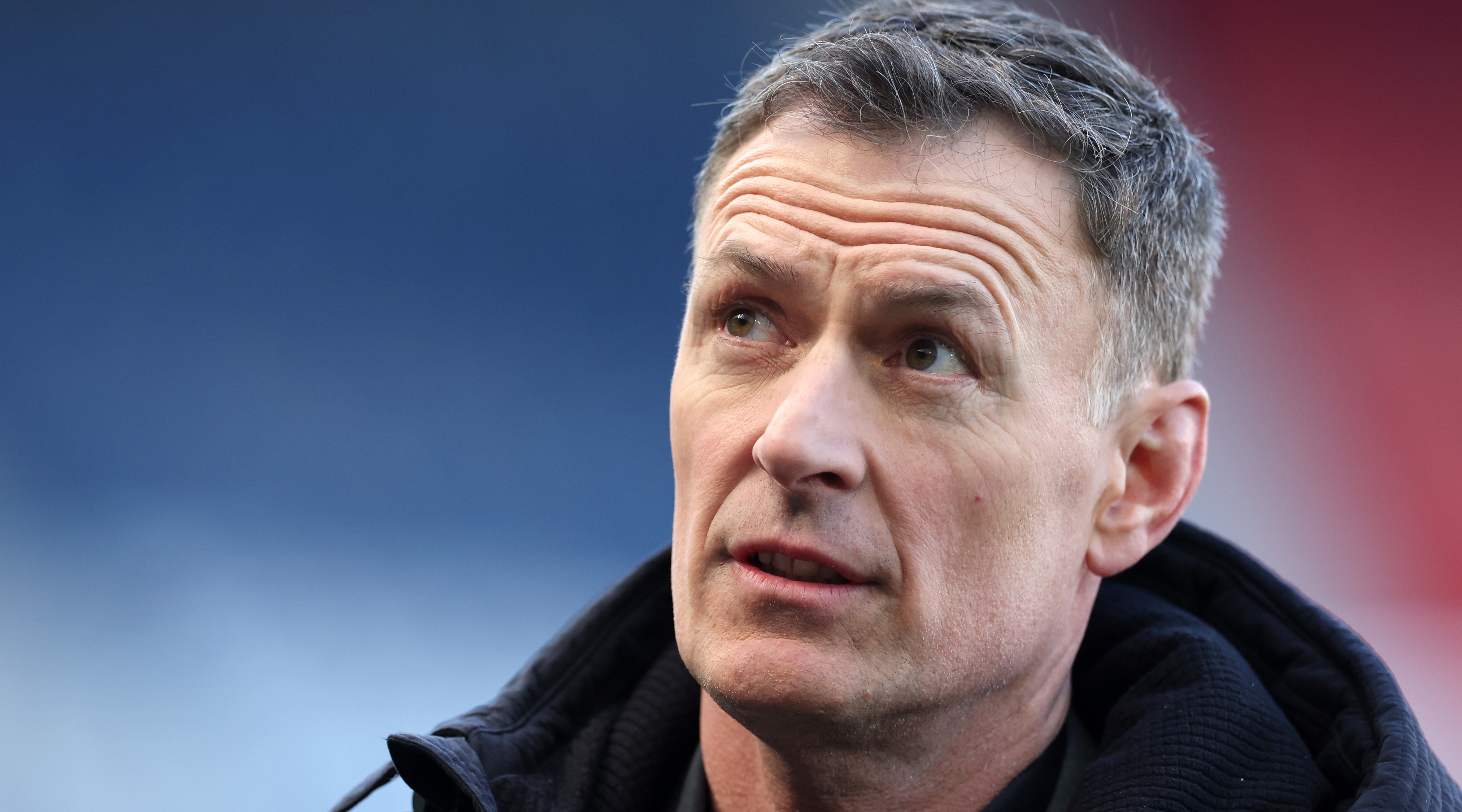 GLASGOW, SCOTLAND - FEBRUARY 26: Chris Sutton, former professional player and pundit looks on prior to the Viaplay Cup Final between Rangers and Celtic at Hampden Park on February 26, 2023 in Glasgow, Scotland. (Photo by Ian MacNicol/Getty Images)