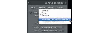 Lightroom lens corrections